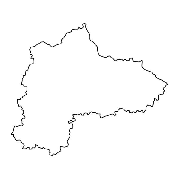Карта Паневежского Уезда Административное Деление Литвы Векторная Иллюстрация — стоковый вектор