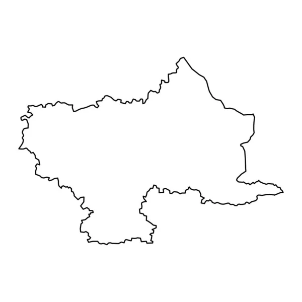 Mapa Powiatu Utena Podział Administracyjny Litwy Ilustracja Wektora — Wektor stockowy