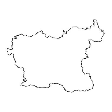 Lovech Eyaleti haritası, Bulgaristan eyaleti. Vektör illüstrasyonu.