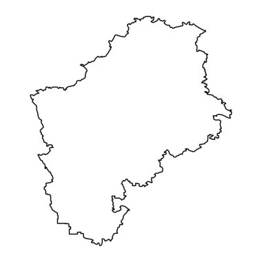 Sliven Eyaleti haritası, Bulgaristan ili. Vektör illüstrasyonu.
