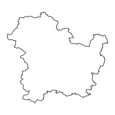 Targovishte Eyaleti haritası, Bulgaristan ili. Vektör illüstrasyonu.