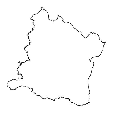 Varna Eyaleti haritası, Bulgaristan ili. Vektör illüstrasyonu.