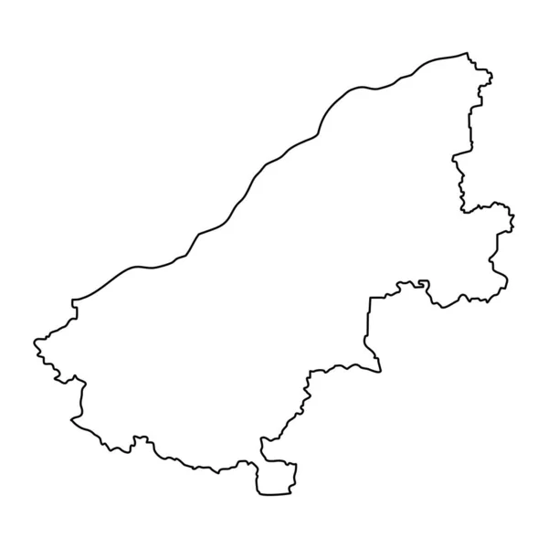 Karta Över Provinsen Ruse Provinsen Bulgarien Vektorillustration — Stock vektor