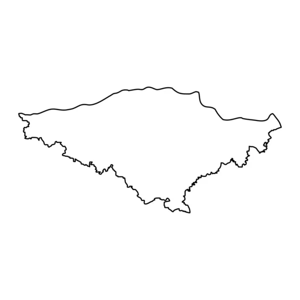Mapa Prowincji Silistra Prowincja Bułgarii Ilustracja Wektora — Wektor stockowy