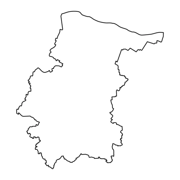 Mapa Provincie Vratsa Bulharsku Vektorová Ilustrace — Stockový vektor