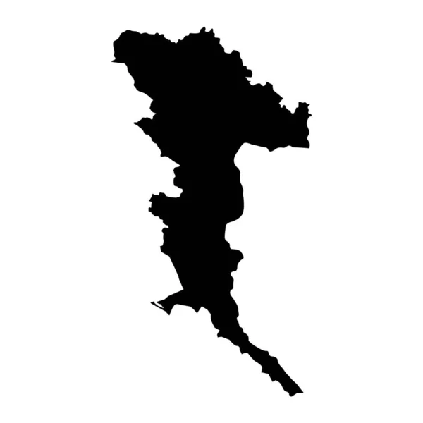 黑塞哥维那Neretva县地图 波斯尼亚和黑塞哥维那联邦行政区 矢量说明 — 图库矢量图片