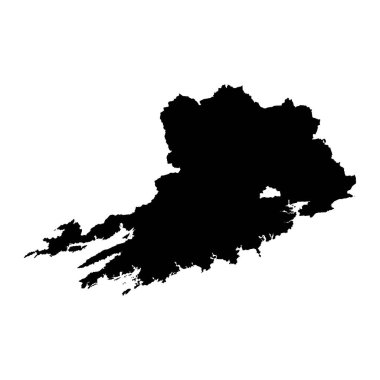 County Cork haritası, İrlanda idari bölgeleri. Vektör illüstrasyonu.