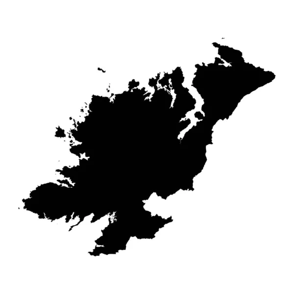 Carte Comté Donegal Comtés Administratifs Irlande Illustration Vectorielle — Image vectorielle