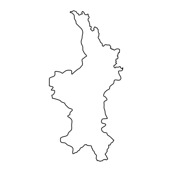 Mappa Del Distretto Del Kosovo Distretto Amministrativo Della Serbia Illustrazione — Vettoriale Stock
