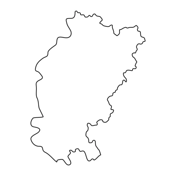 Карта Поморавльского Района Косово Административный Район Сербии Векторная Иллюстрация — стоковый вектор