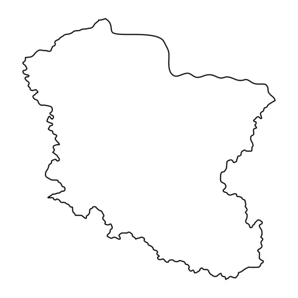 Mapa Powiatu Branicevo Okręg Administracyjny Serbii Ilustracja Wektora — Wektor stockowy