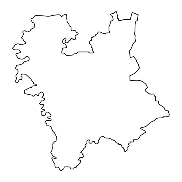 Центральна Банатська Районна Карта Адміністративний Район Сербії Приклад Вектора — стоковий вектор