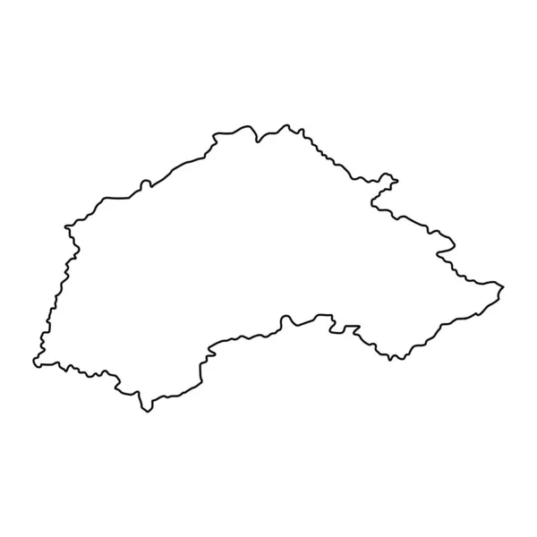 Mapa Distrito Jablanica Distrito Administrativo Sérvia Ilustração Vetorial —  Vetores de Stock
