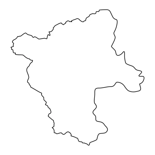 Pec Bölge Haritası Sırbistan Idari Bölgesi Vektör Illüstrasyonu — Stok Vektör