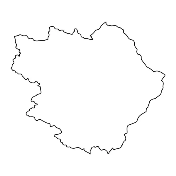 セルビア行政区ピロット地区の地図 ベクターイラスト — ストックベクタ