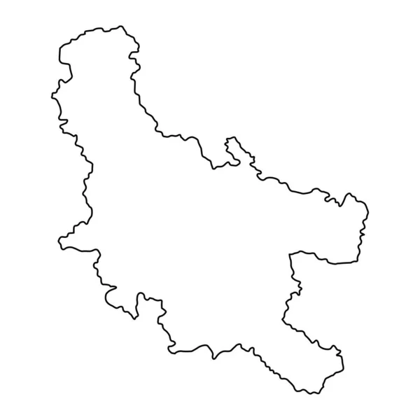 ニサヴァ地区図セルビア行政区 ベクターイラスト — ストックベクタ