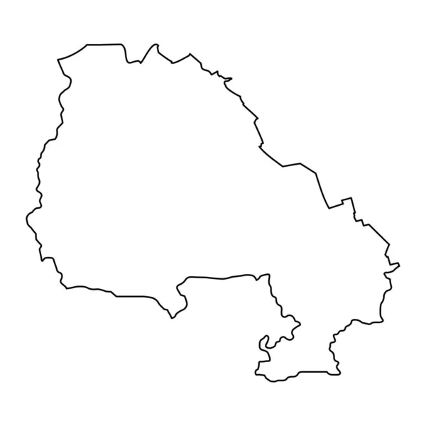 Χάρτης Περιοχής North Banat Διοικητική Περιφέρεια Σερβίας Εικονογράφηση Διανύσματος — Διανυσματικό Αρχείο