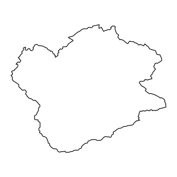 Mapa Okręgu South Banat Okręg Administracyjny Serbii Ilustracja Wektora — Wektor stockowy