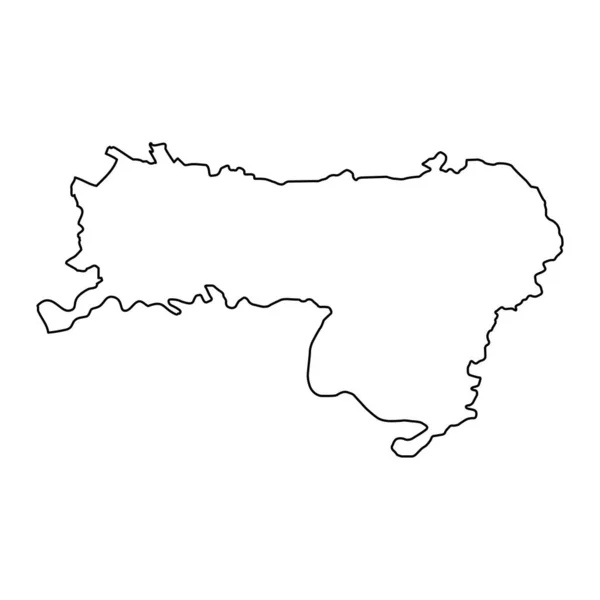 Χάρτης Περιοχής Σρεμ Διοικητική Περιφέρεια Σερβίας Εικονογράφηση Διανύσματος — Διανυσματικό Αρχείο