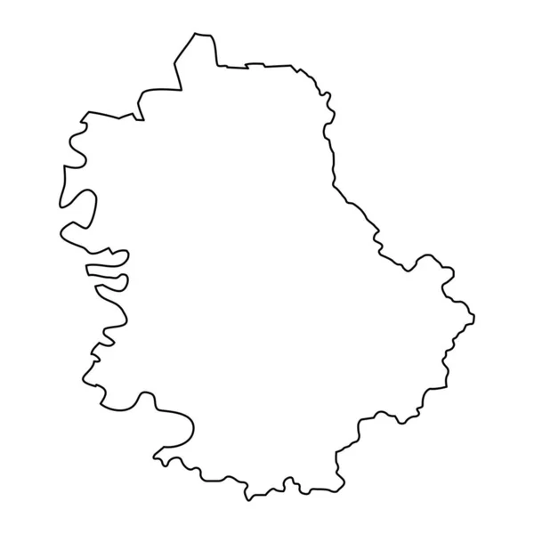 西バカ地区地図セルビアの行政区 ベクターイラスト — ストックベクタ