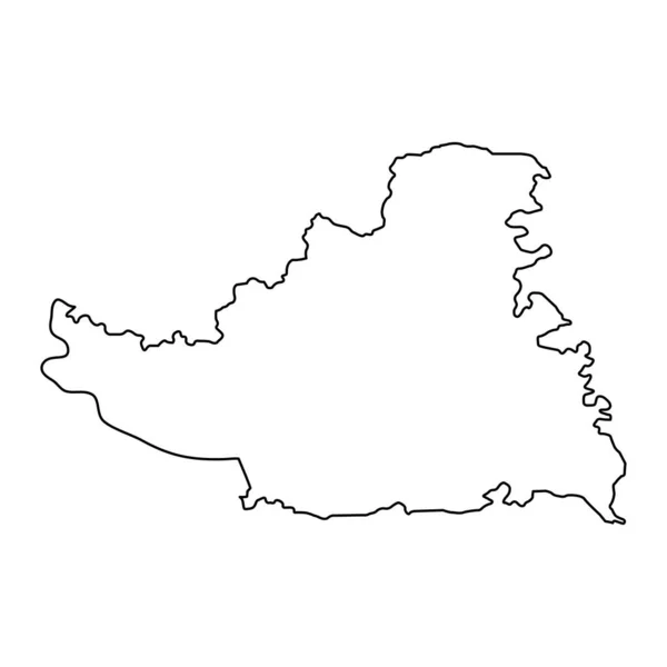 Karte Des Distrikts Süd Backa Verwaltungsbezirk Von Serbien Vektorillustration — Stockvektor