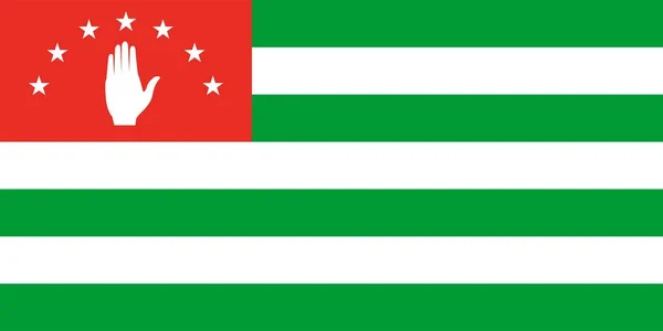 Σημαία Δημοκρατίας Της Αμπχαζίας Επίσημα Χρώματα Και Αναλογίες Εικονογράφηση Διανύσματος — Διανυσματικό Αρχείο