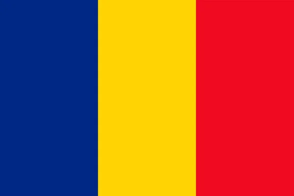 Rumunsko Vlajky Oficiální Barvy Proporce Vektorová Ilustrace — Stockový vektor