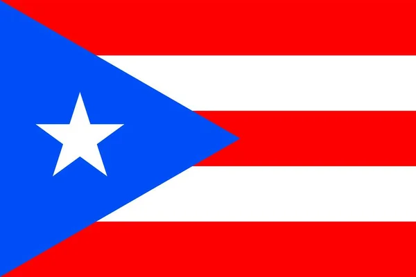Puerto Rico Flag Official Colors Proportion Vector Illustration — 스톡 벡터
