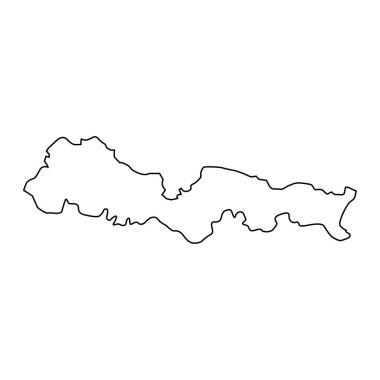 Brod Posavina haritası, Hırvatistan 'ın alt bölümleri. Vektör illüstrasyonu.