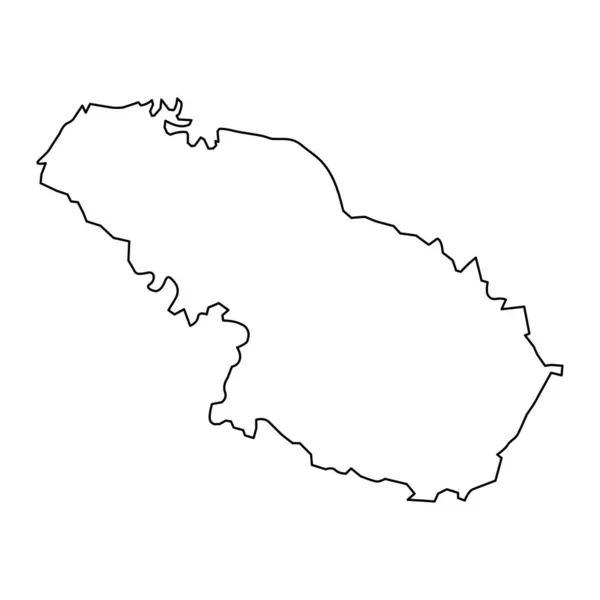 Χάρτης Σισάκ Μοσλαβίνα Υποδιαιρέσεις Της Κροατίας Εικονογράφηση Διανύσματος — Διανυσματικό Αρχείο