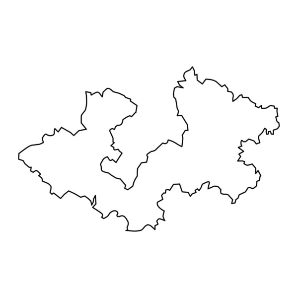 萨格勒布县地图 克罗地亚的分区 矢量说明 — 图库矢量图片