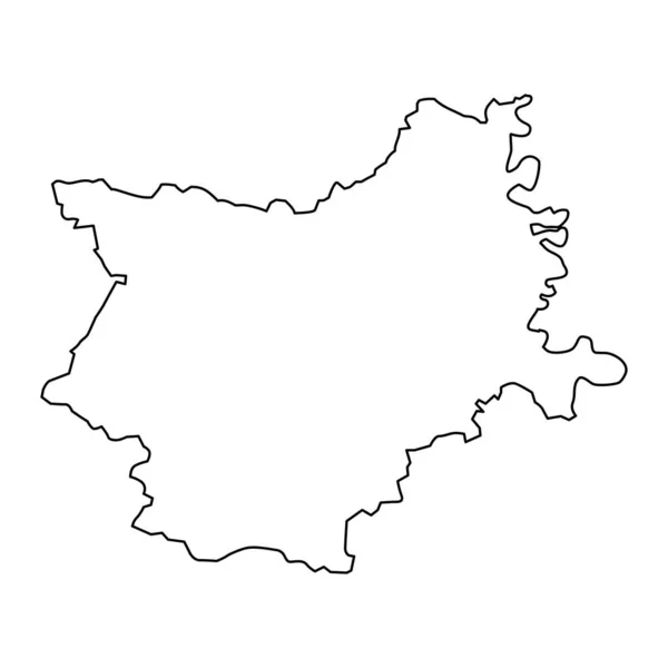 Карта Сісак Мославіна Підрозділи Хорватії Приклад Вектора — стоковий вектор