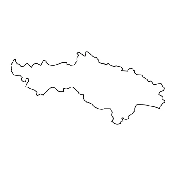 Sisak Moslavina Haritası Hırvatistan Alt Bölümleri Vektör Illüstrasyonu — Stok Vektör