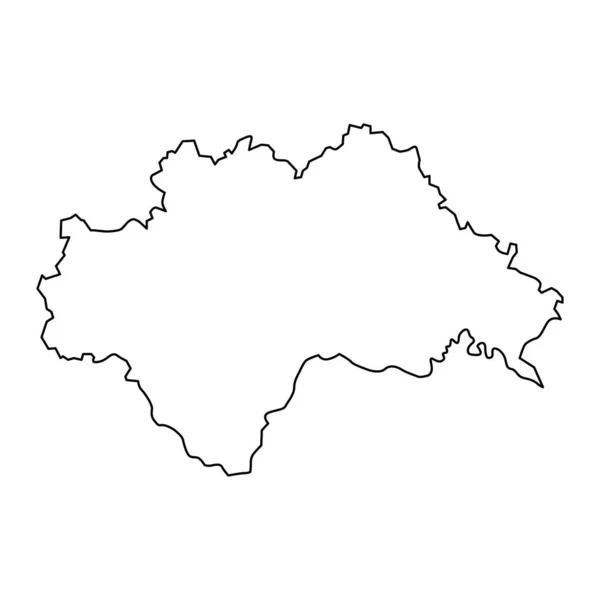 Mapa Sisak Moslavina Subdivisões Croácia Ilustração Vetorial — Vetor de Stock