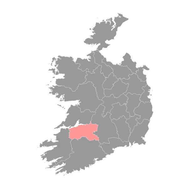 Condado Limerick Mapa Condados Administrativos Irlanda Ilustração Vetorial — Vetor de Stock