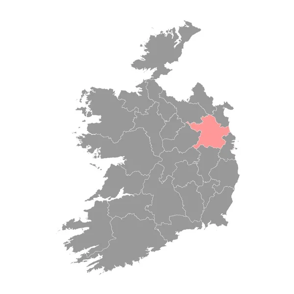 Countymeath Karta Administrativa Grevskap Irland Vektorillustration — Stock vektor