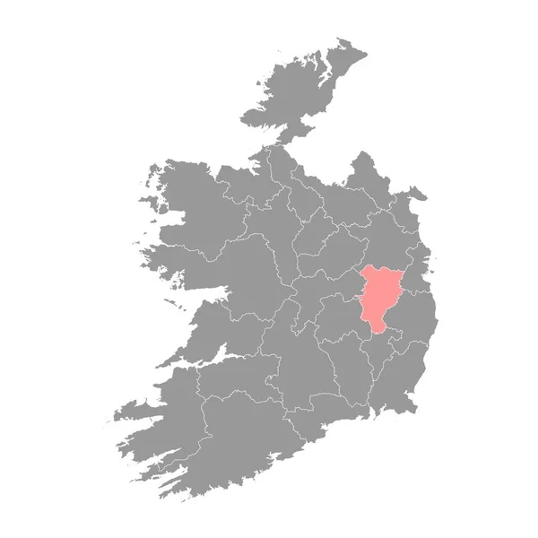 Mapa Del Condado Kildare Condados Administrativos Irlanda Ilustración Vectorial — Vector de stock