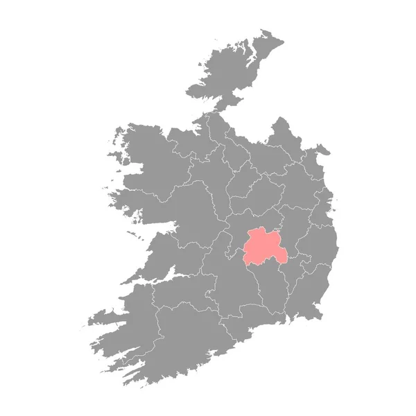Mapa Condado Laois Condados Administrativos Irlanda Ilustração Vetorial — Vetor de Stock