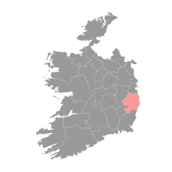 Condado Wicklow Mapa Condados Administrativos Irlanda Ilustração Vetorial — Vetor de Stock