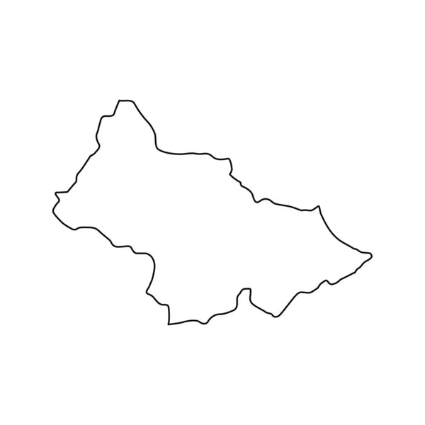 Karte Der Gemeinde Bijelo Polje Verwaltungseinheit Montenegros Vektorillustration — Stockvektor