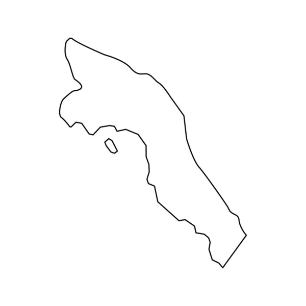 Budva Municipio Mapa Subdivisión Administrativa Montenegro Ilustración Vectorial — Archivo Imágenes Vectoriales