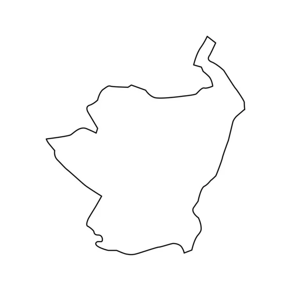 ダニロヴグラード自治体地図 モンテネグロの行政区画 ベクターイラスト — ストックベクタ