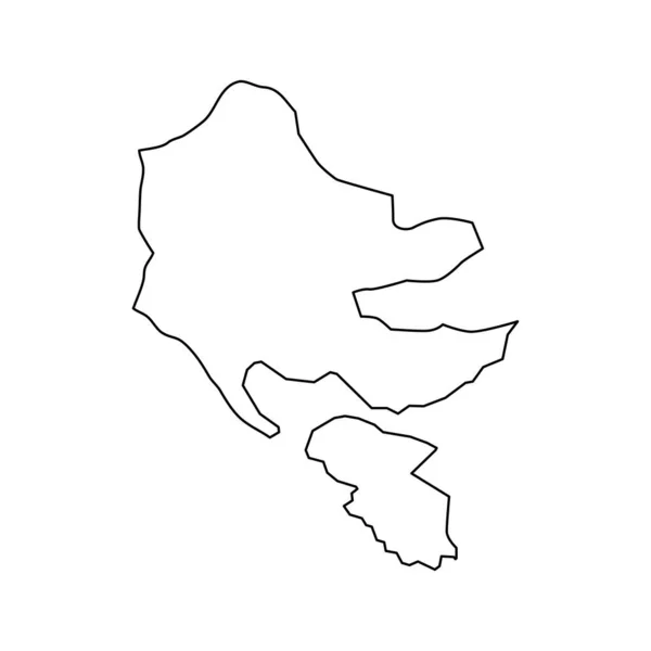Herceg Novi Municipality Map Administrative Subdivision Montenegro Vector Illustration — Stock Vector