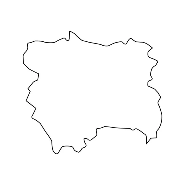 Mapa Gminy Kolasin Administracyjny Podrejon Czarnogóry Ilustracja Wektora — Wektor stockowy