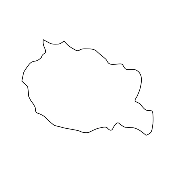 Mapa Gminy Mojkovac Okręg Administracyjny Czarnogóry Ilustracja Wektora — Wektor stockowy