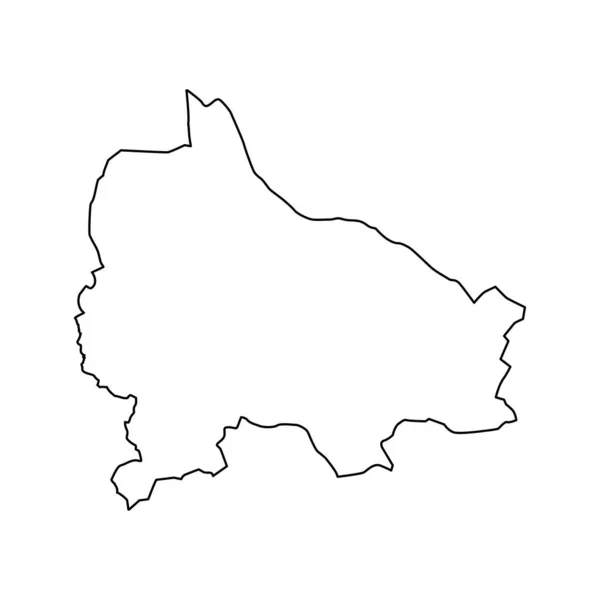 Peta Munisipalitas Niksic Pembagian Administratif Montenegro Ilustrasi Vektor - Stok Vektor