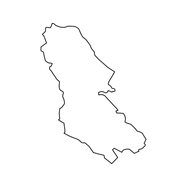 Χάρτης Παλαιάς Βασιλικής Πρωτεύουσας Τσετίνιε Διοικητική Υποδιαίρεση Του Μαυροβουνίου Εικονογράφηση — Διανυσματικό Αρχείο