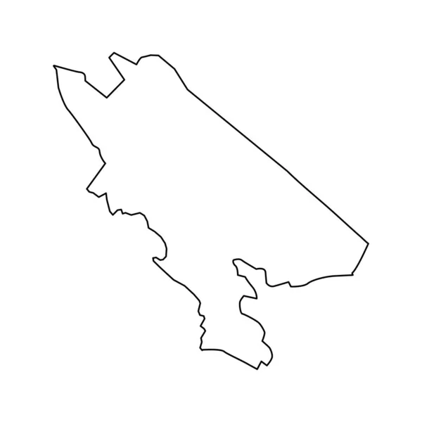 バー自治体地図 モンテネグロの行政区画 ベクターイラスト — ストックベクタ