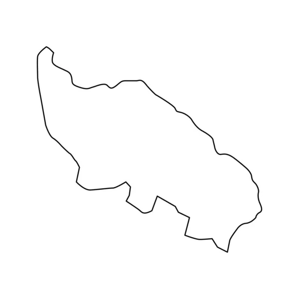 Карта Жаблякского Муниципального Образования Административное Деление Черногории Векторная Иллюстрация — стоковый вектор