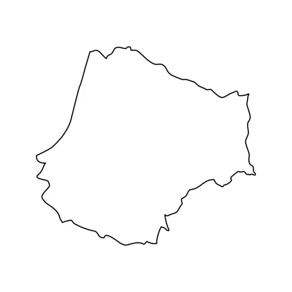 Rozaje Mapa Del Municipio Subdivisión Administrativa Montenegro Ilustración Vectorial — Archivo Imágenes Vectoriales